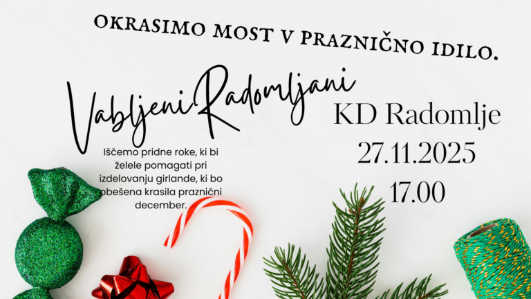 Read more about the article Izdelava mega girlande za na most čez Bistrico, 27. 11. 2025!
