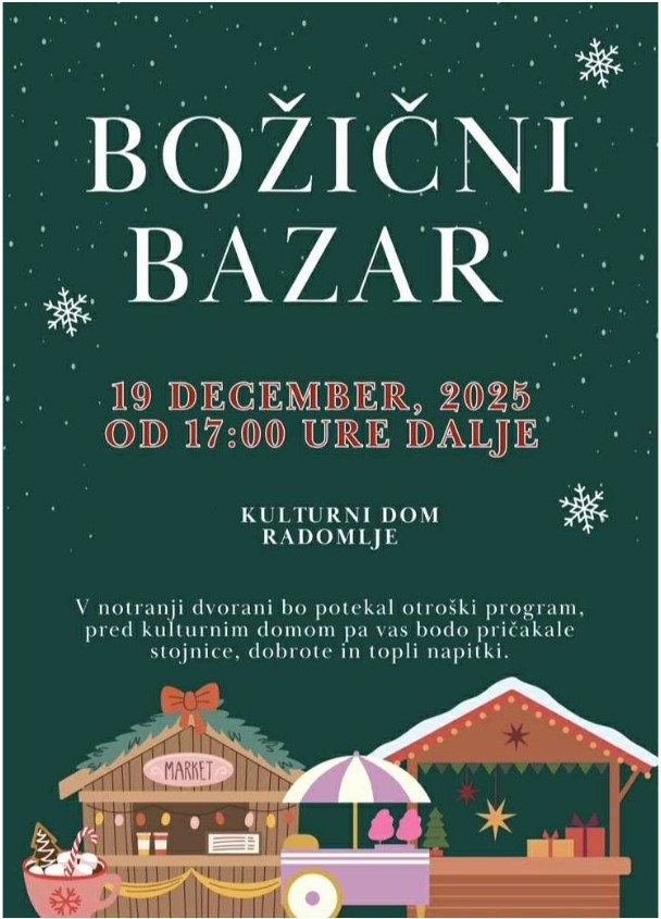 You are currently viewing Božični bazar v Radomljah dne 19. 12. 2025 od 17.00 do 23.00 ure